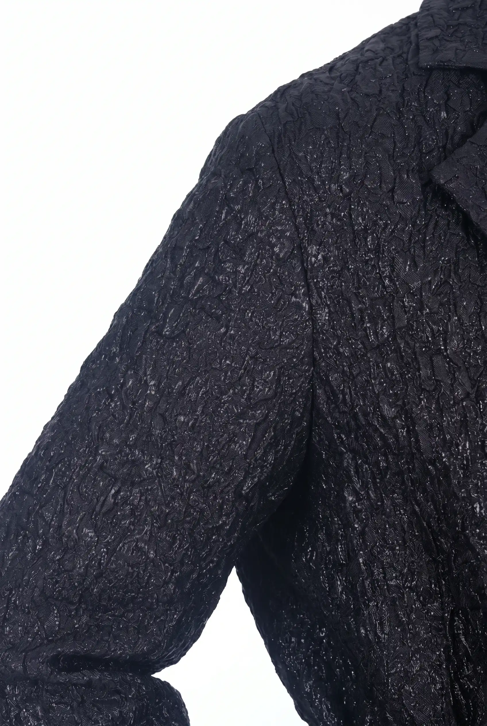 NT Collection Parlak Jakarlı Ceket & Pantolon Takım