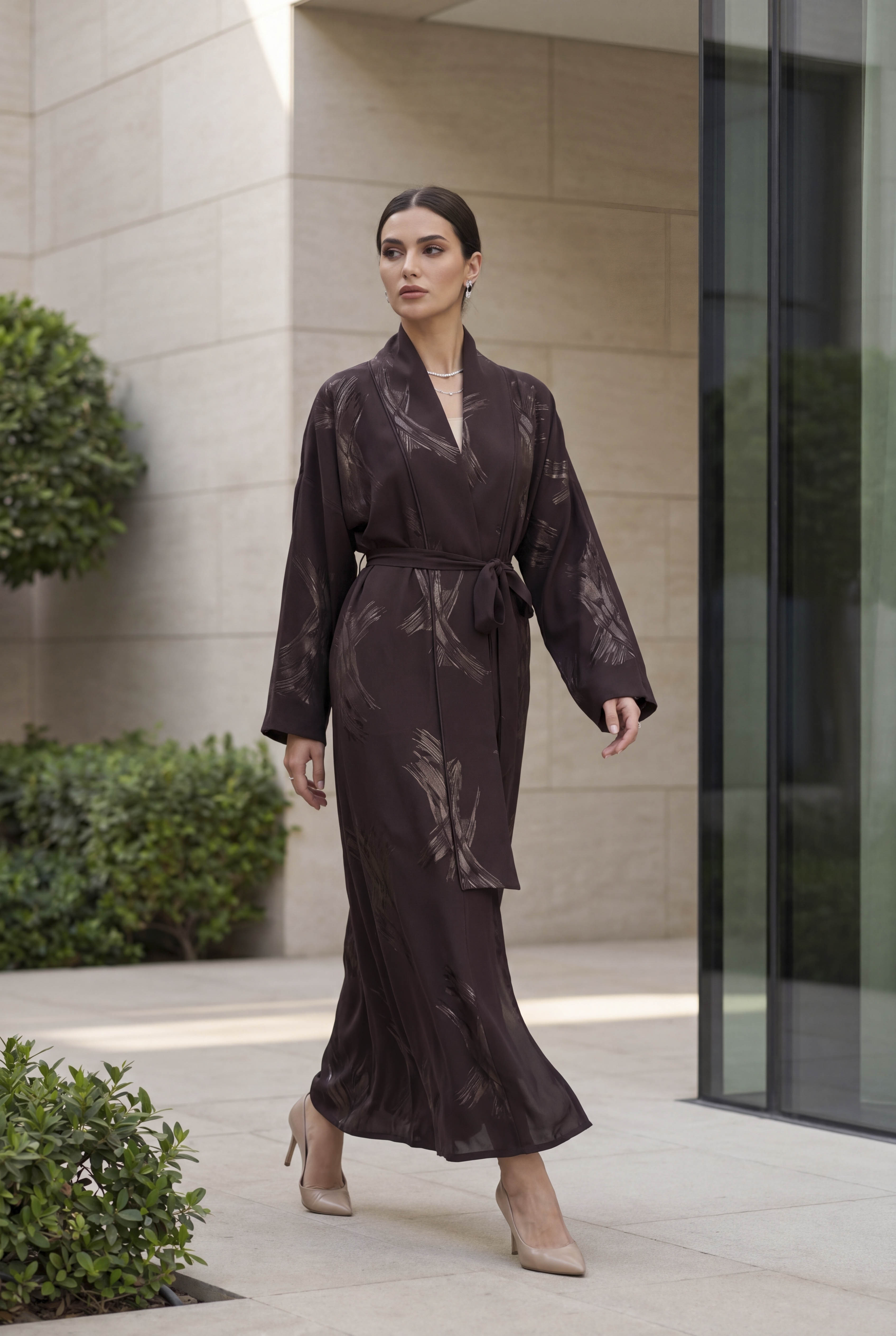 NT Collection Kuşak Detaylı Kaftan