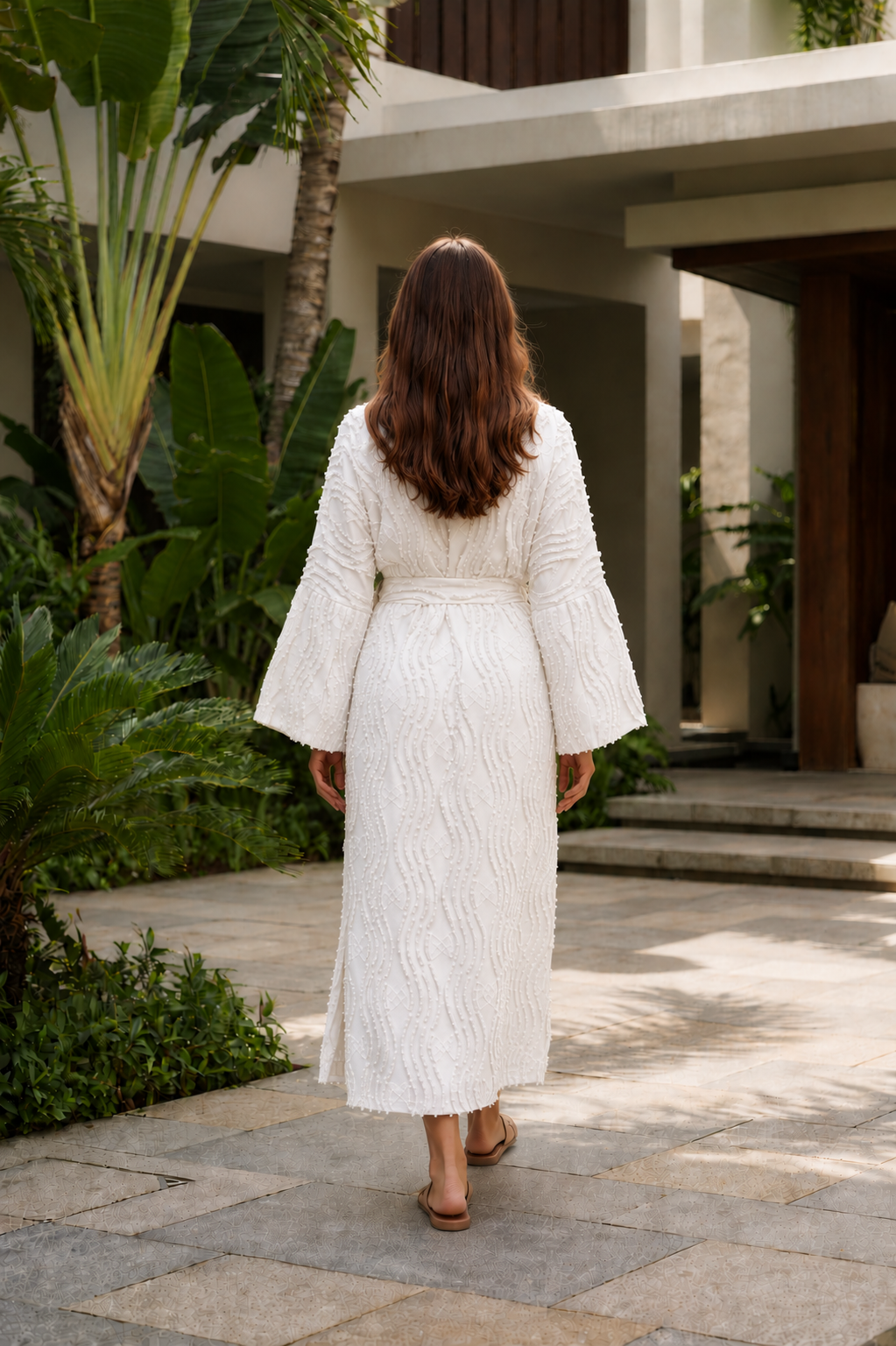 NT Collection Püskül Detaylı Uzun Kaftan