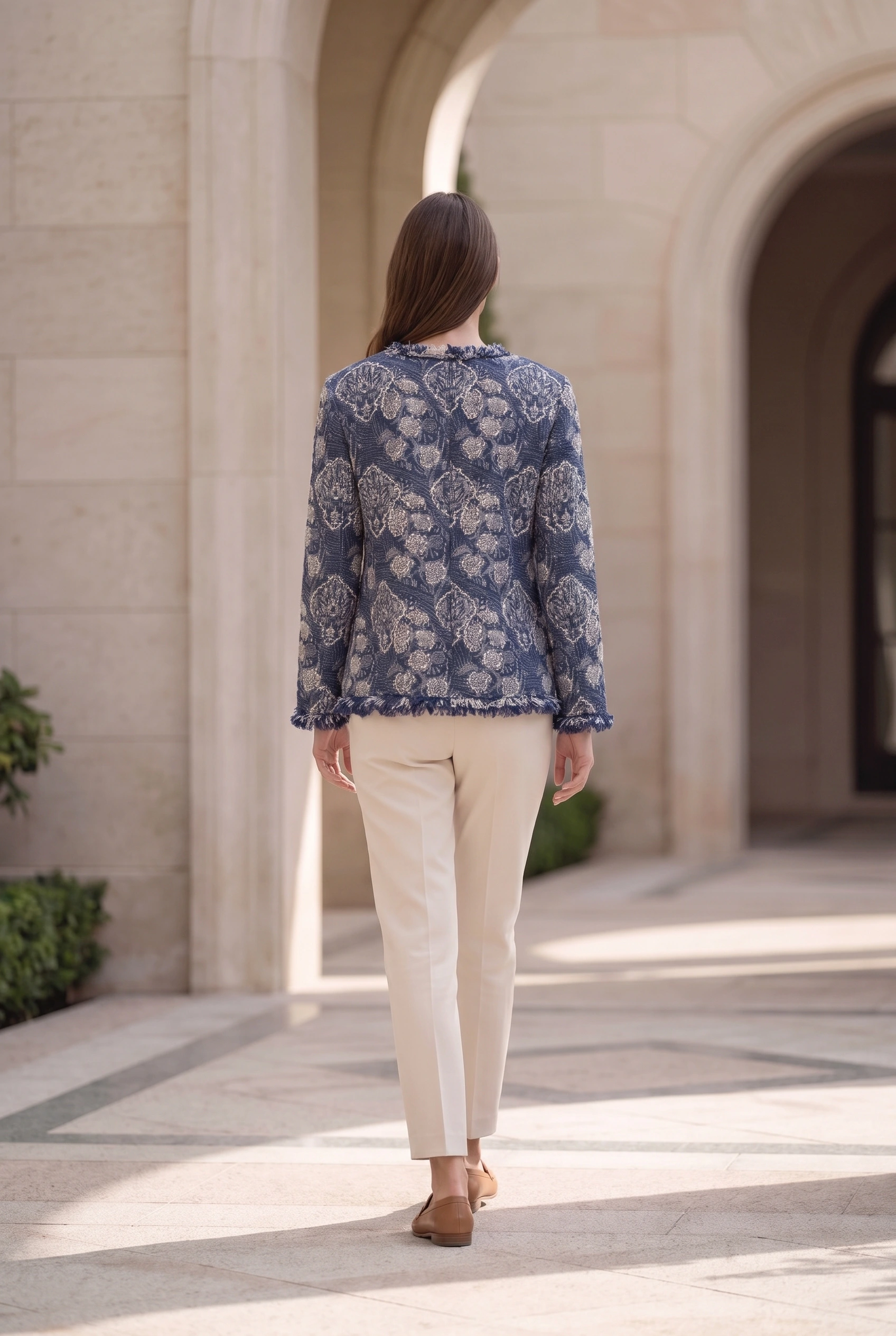 NT Collection Püskül Detaylı Jean Ceket