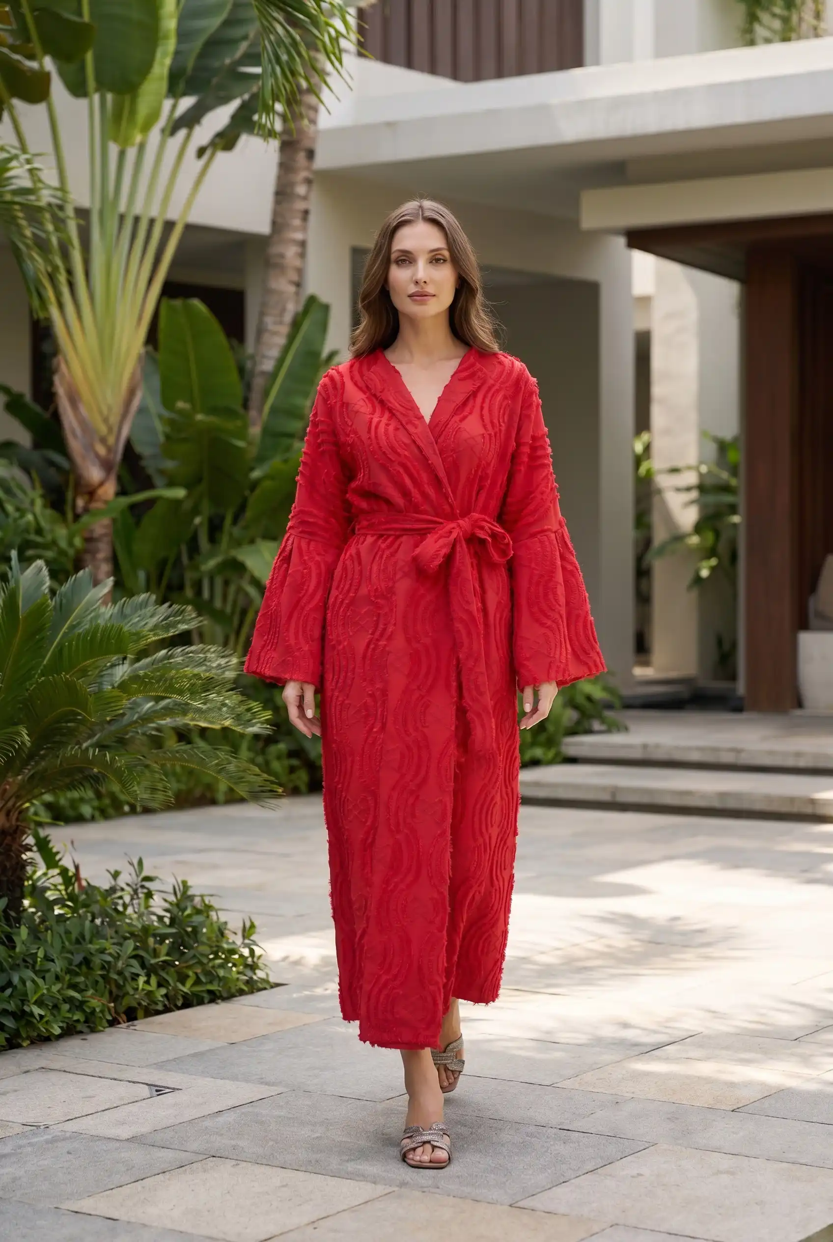 NT Collection Püskül Detaylı Uzun Kaftan